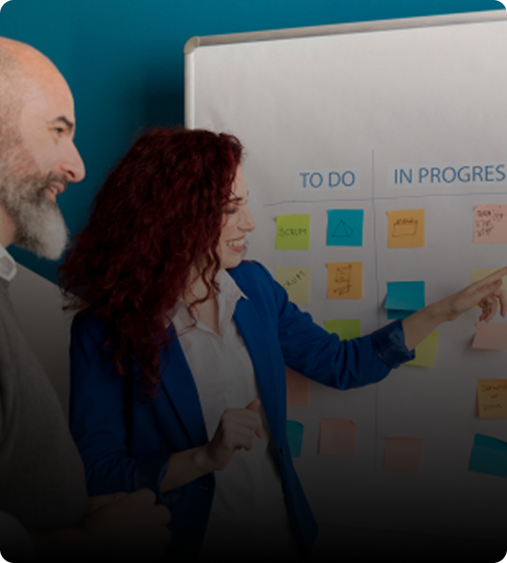 colleagues-working-scrum-method